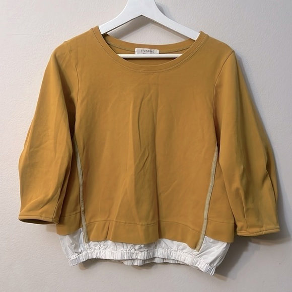 Stunning mustard pull over sweater layers size S (oversize) M (regular) - Picture 1 of 10